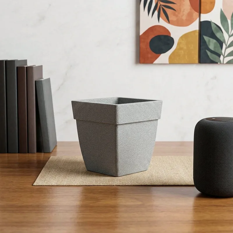 Ugaoo Barca Square Large Planter - Grey media 1