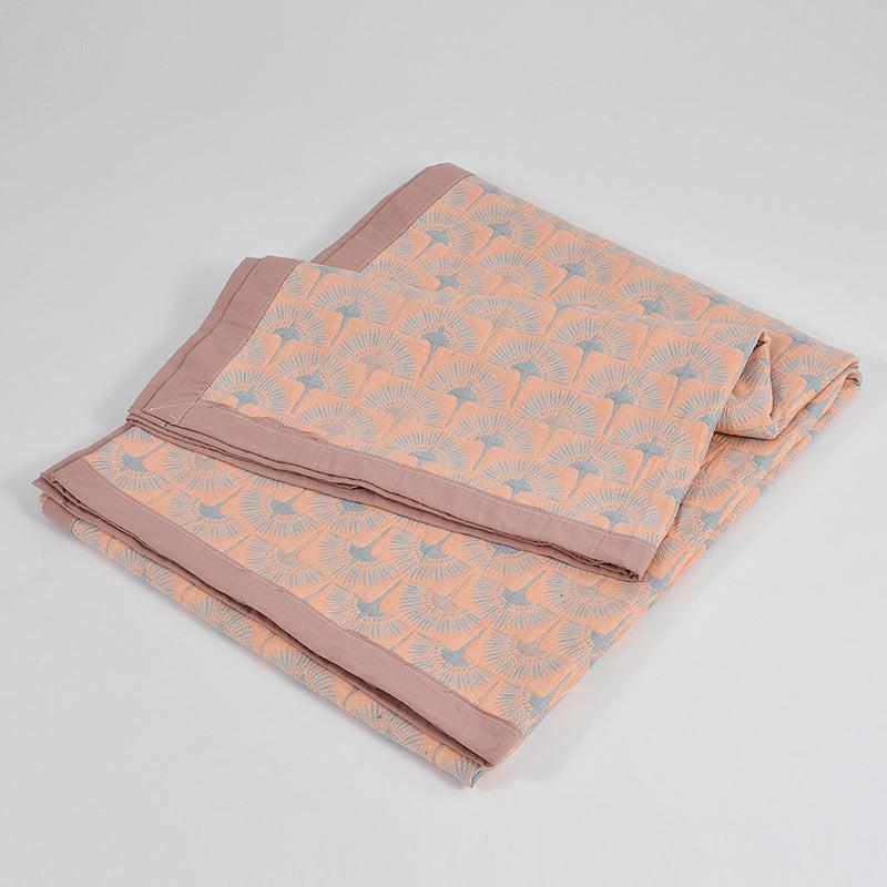 Pyper Geomatric Cotton Dohar (Peach)  - 210 GSM media 4