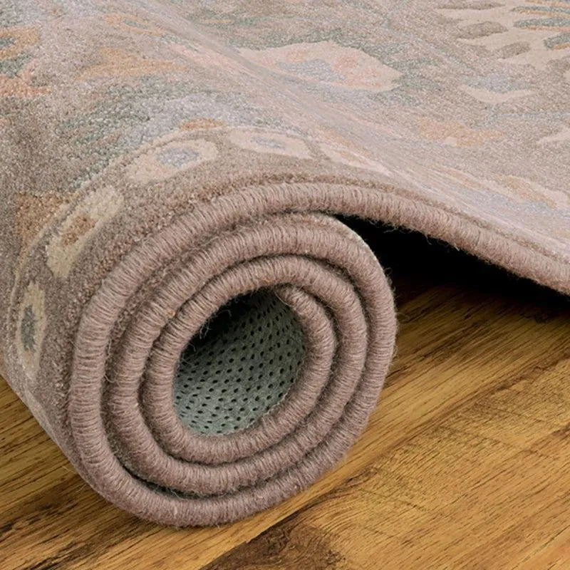 Awen Hand Tufted Ethnic Wool & Nylon Carpet - Grey media 5
