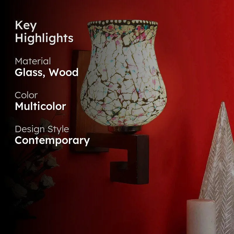 Tessellae Mosaic Wooden Wall Lamp media 2