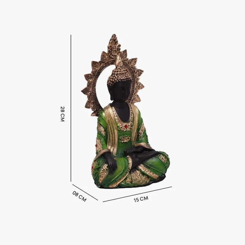 Divine Stillness Buddha Idol - Green media 6