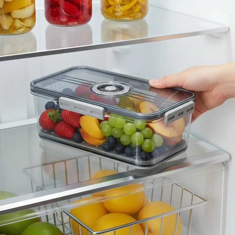 Freshsta Fridge Container (4000 mL)  - Transparent & Grey media 1