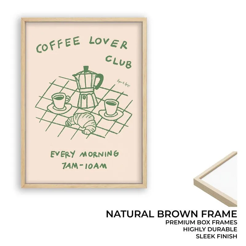 The Coffee Club Archival Canvas Wall Art - Brown media 9