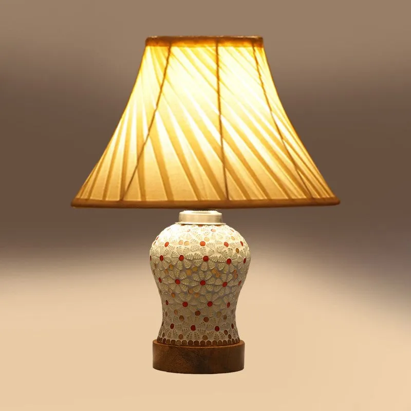 Harmyra I Pleated Wooden Table Lamp - Multicolor media 7