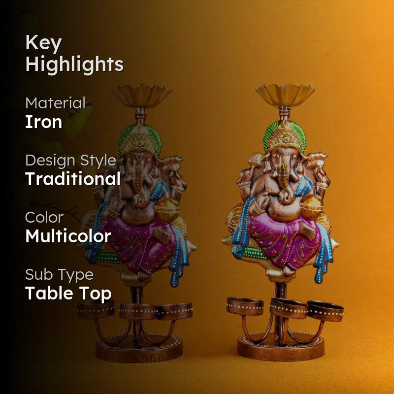 Utsav Tea Light Candle Holder - Set Of Two media 2