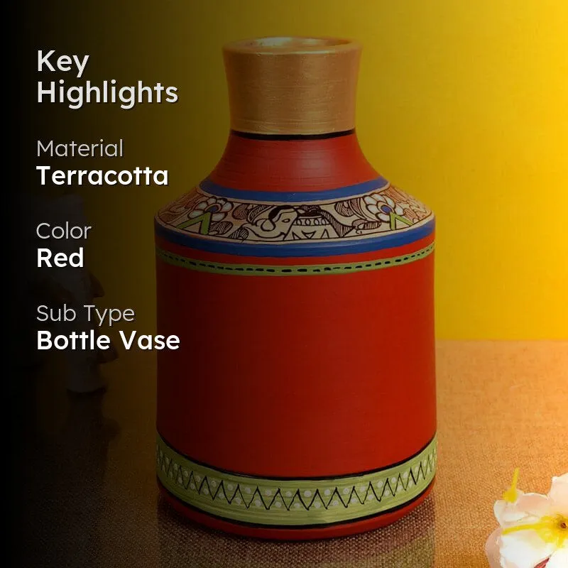 Stapena Tribal Terracotta Vase media 2