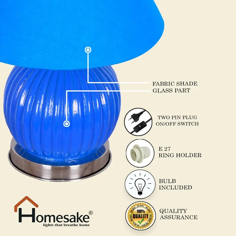 Glacera Glow Glass Table Lamp - Blue media 6