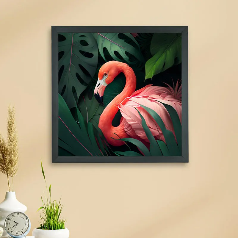 Hidden Flamingo Wall Art With Resin Frame media 3