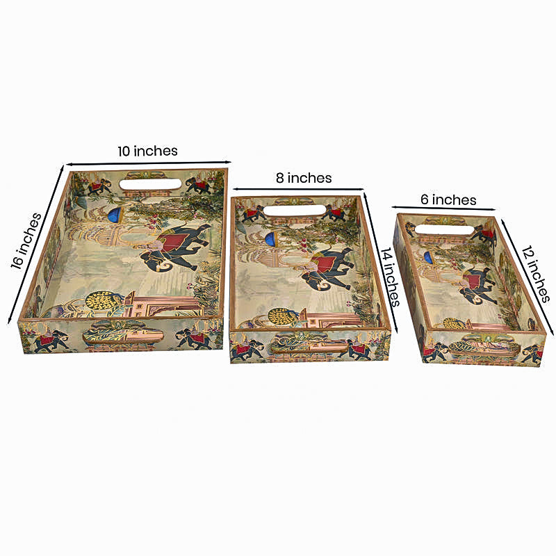 Hastina Wood Serving Tray - Set Of Three media 8