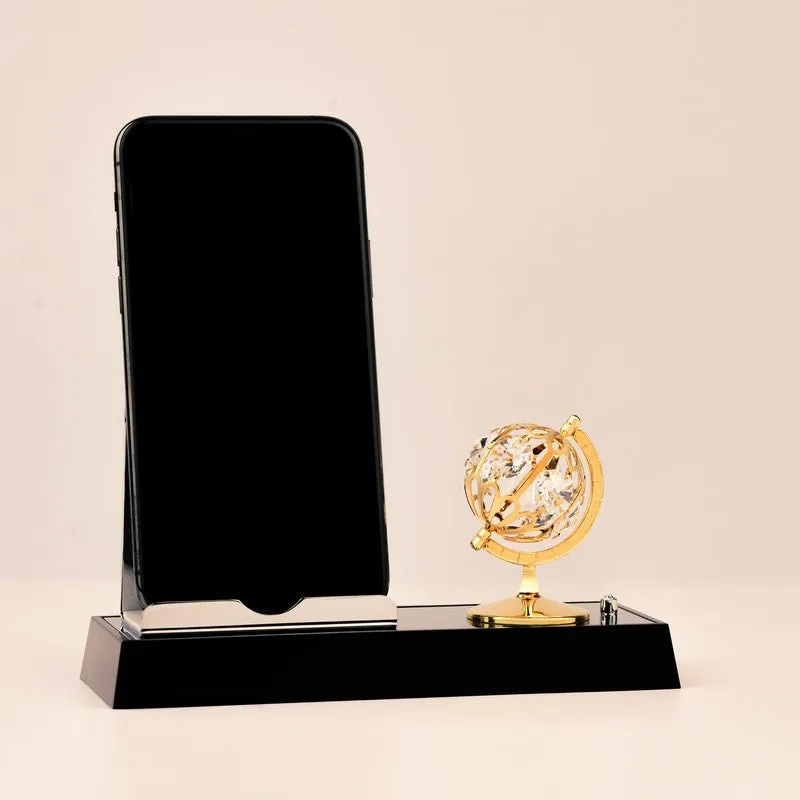 GoldenGlobe 24K Gold Plated Mild Steel Desk Organizer media 3