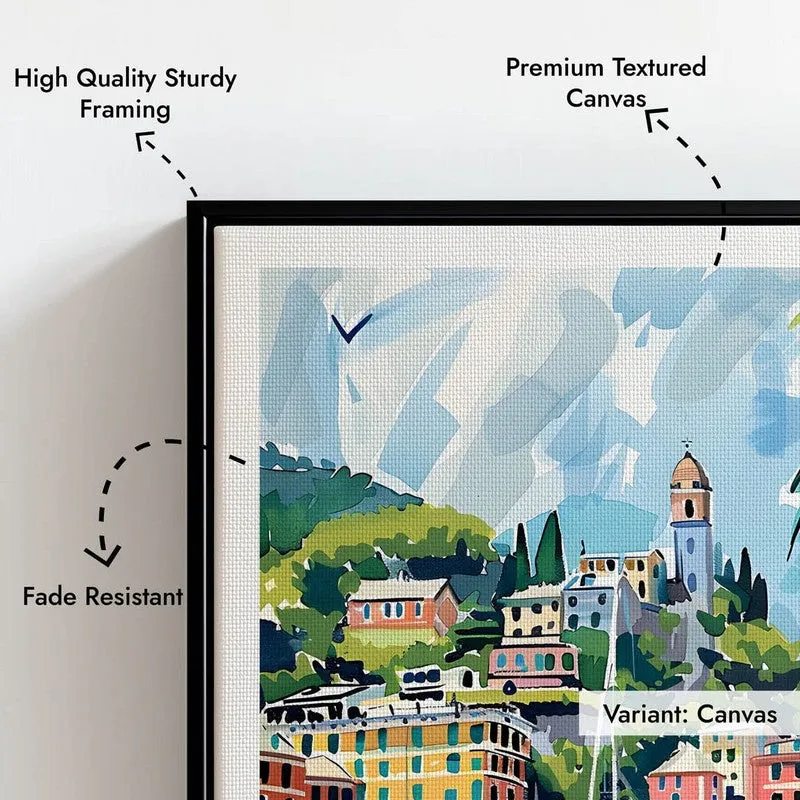 Vintage Portofino Framed Canvas Wall Painting media 7