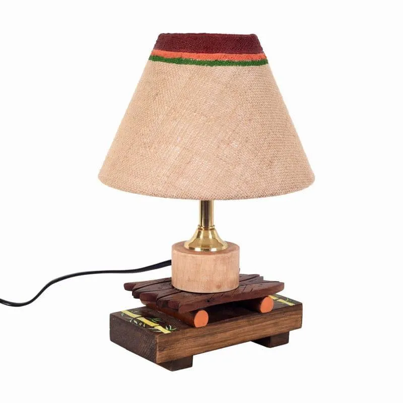 Trida Wooden Fabric Table Lamp - Multicolor media 4