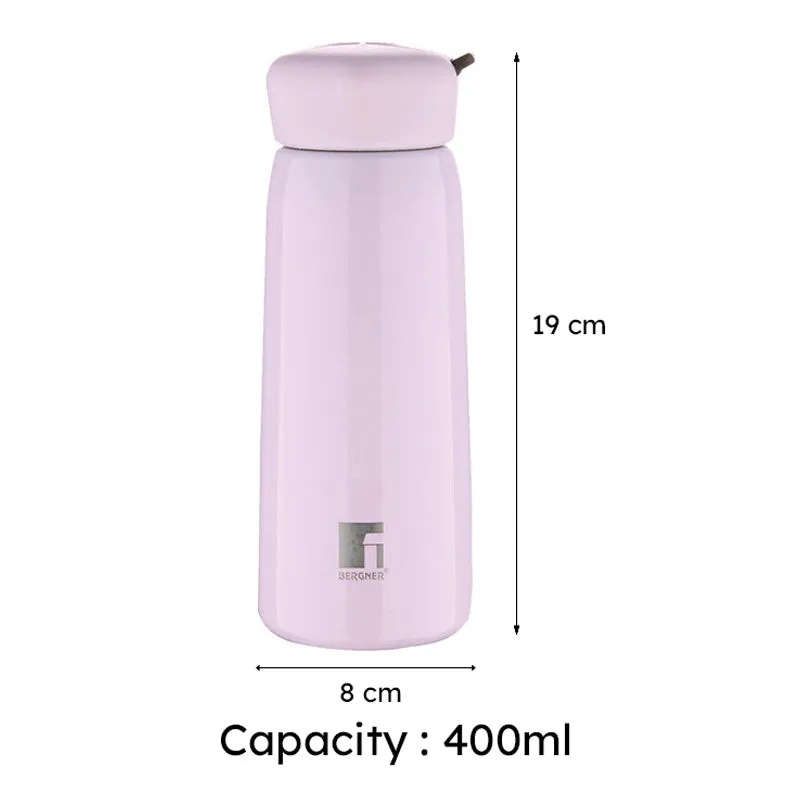 Bergner Walking Lily Luxe Thermosteel Hot and Cold Flask (Pink) - 400 mL media 7