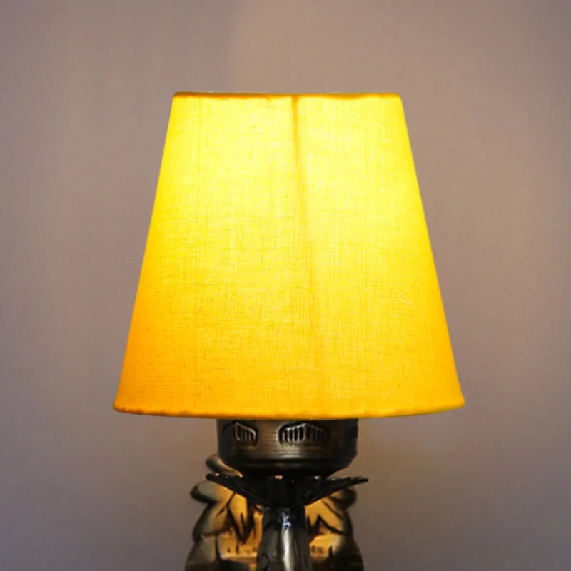 Ziada Stiva Conical Fabric & Metal Wall Lamp - Yellow media 4