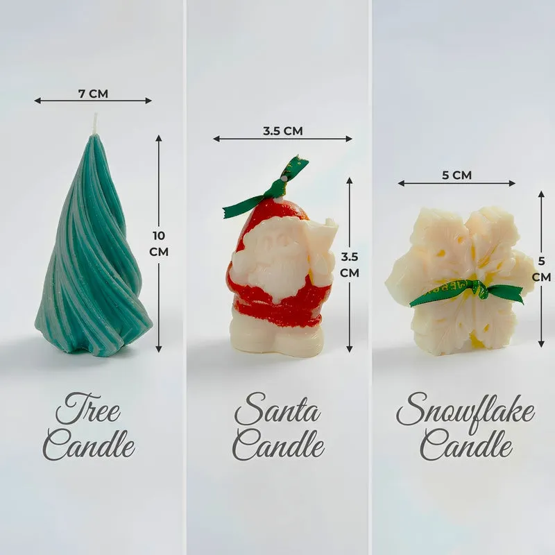 Christmas Centerpiece Decorative Scented Candles - Three Piece Set media 5