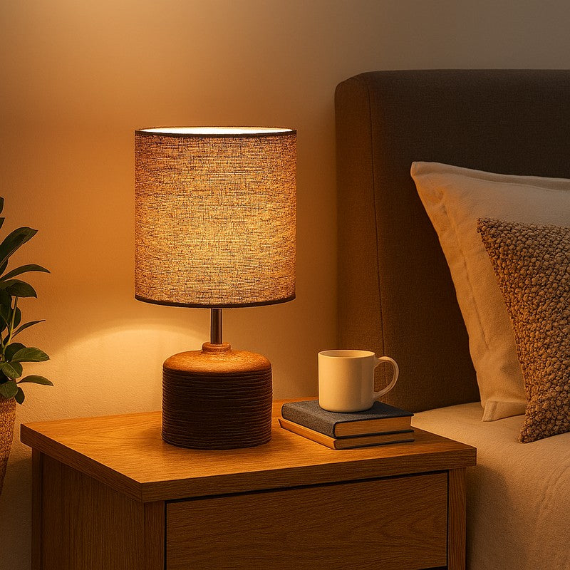 Ambiora Wooden Table Lamp - Brown