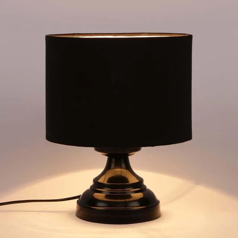 Solid Flickers Fabric Table Lamp - Black media 3