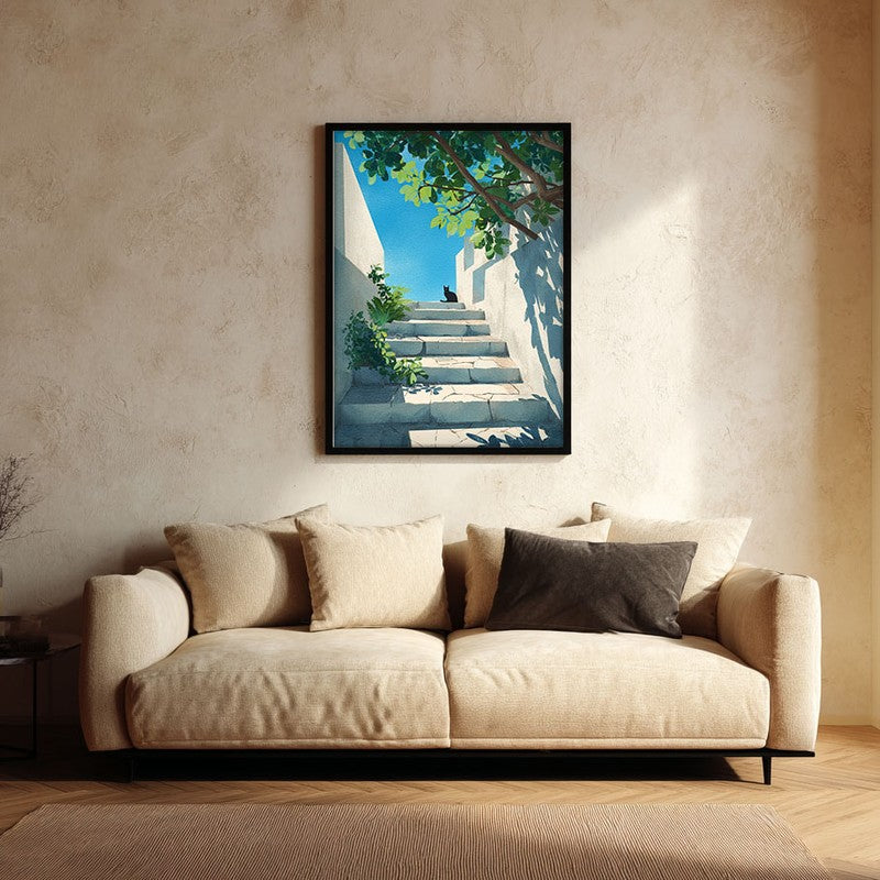 Sereno Canvas Wall Painting With Black Frame