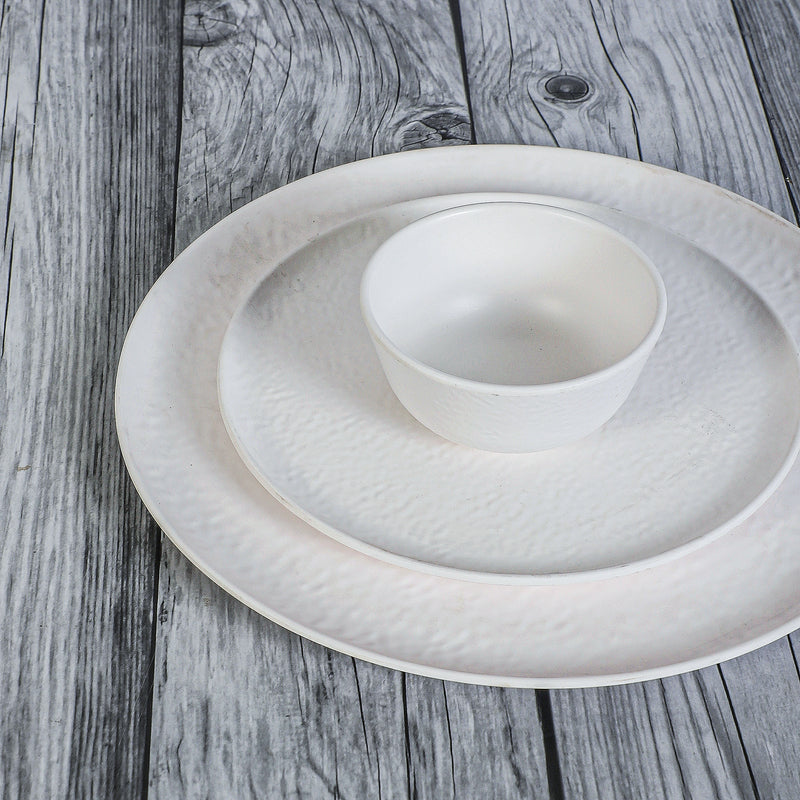 Dotura Melamine Dinner Set (White) - 24 Piece Set media 3