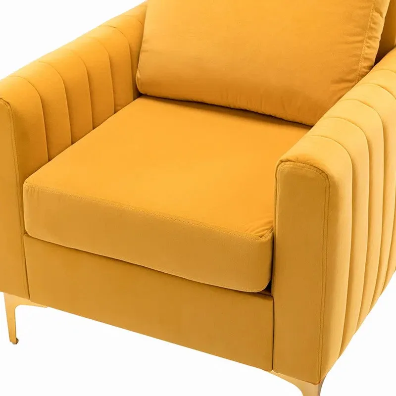 Baseo Neem Wood Accent Chair - Yellow media 10