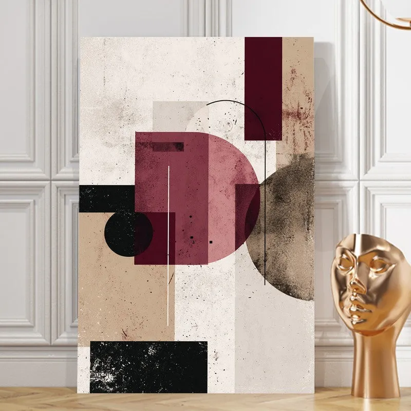 Muted Geometry Abstract Canvas Wall Art media 8