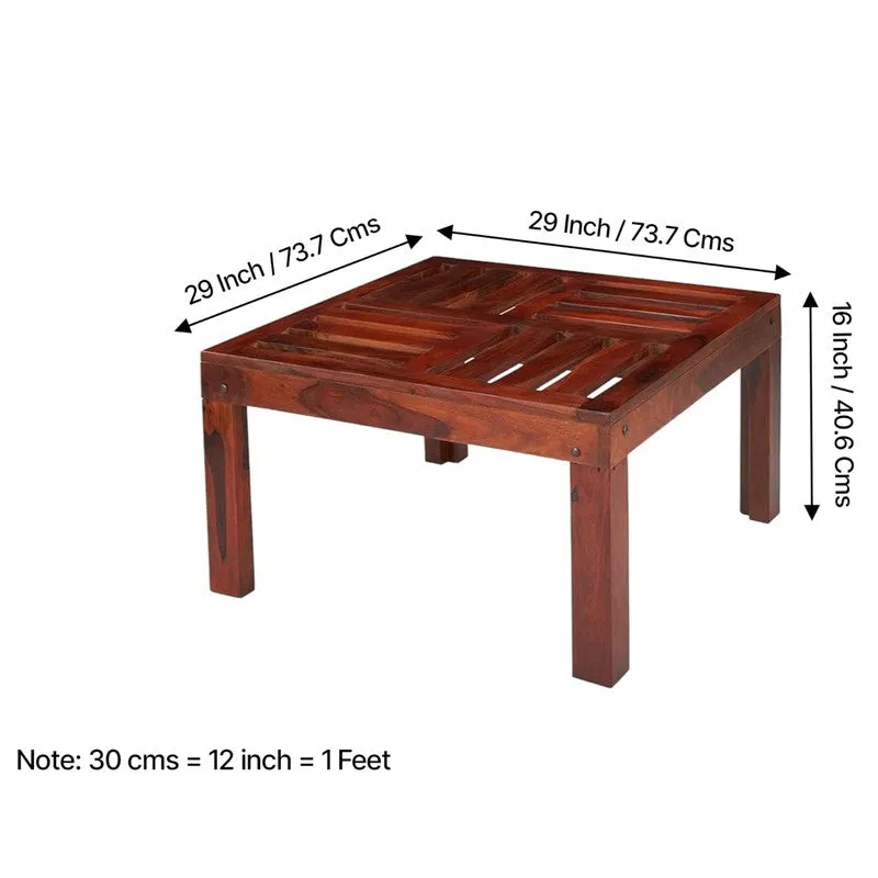 Nervon Sheesham Wooden Center Table - Rich Brown media 9