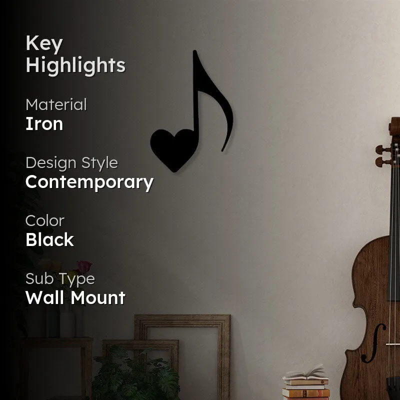 Love Musical Note Black Iron Wall Accent media 2