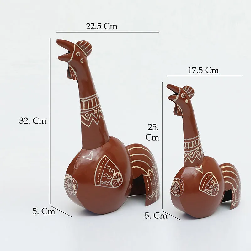 Pollo Metal Showpiece - Set Of Two media 3
