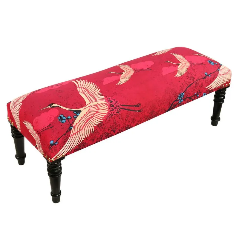 India Circus Sheesham Wood Cranes Wooden Bench media 4
