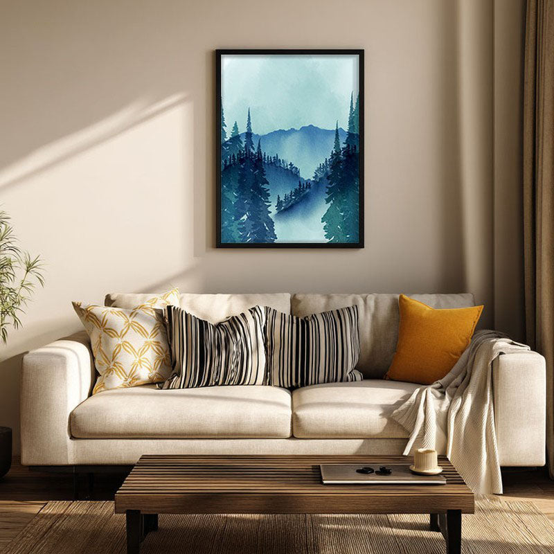 Foggy Forest Archival Paper Wall Art With Frame