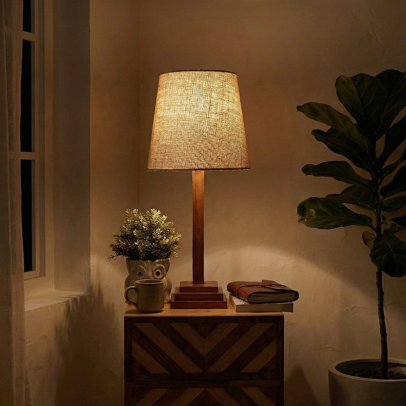 Klaris Jute Table Lamp - Brown,Beige media 3