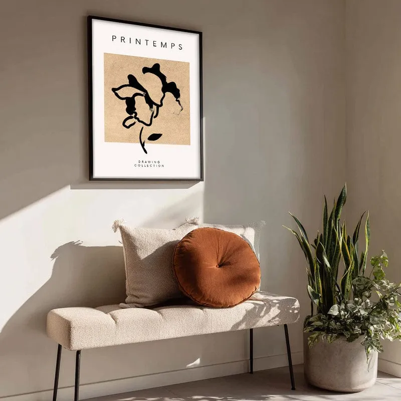 Petaline Canvas Wall Painting With Black Frame media 4