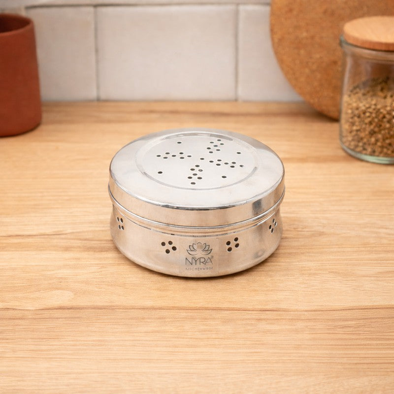 Simmer Silver Stainless Steel Container - 600 mL