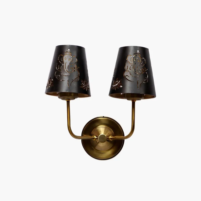 AuraCut Ganesha Duo Metal Wall Lamp media 5
