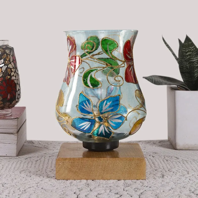 Glasmora Mosaic Glass Table Lamp With Wooden Base - Multicolor media 4