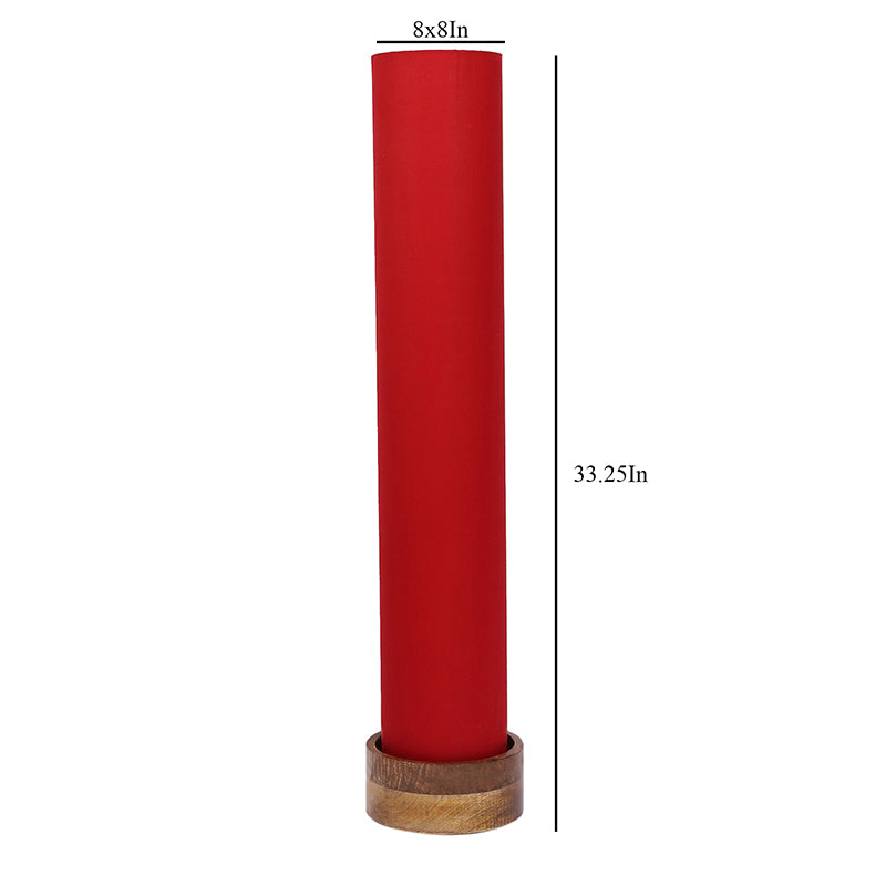Miza Wooden Tower Floor Lamp - Red media 4