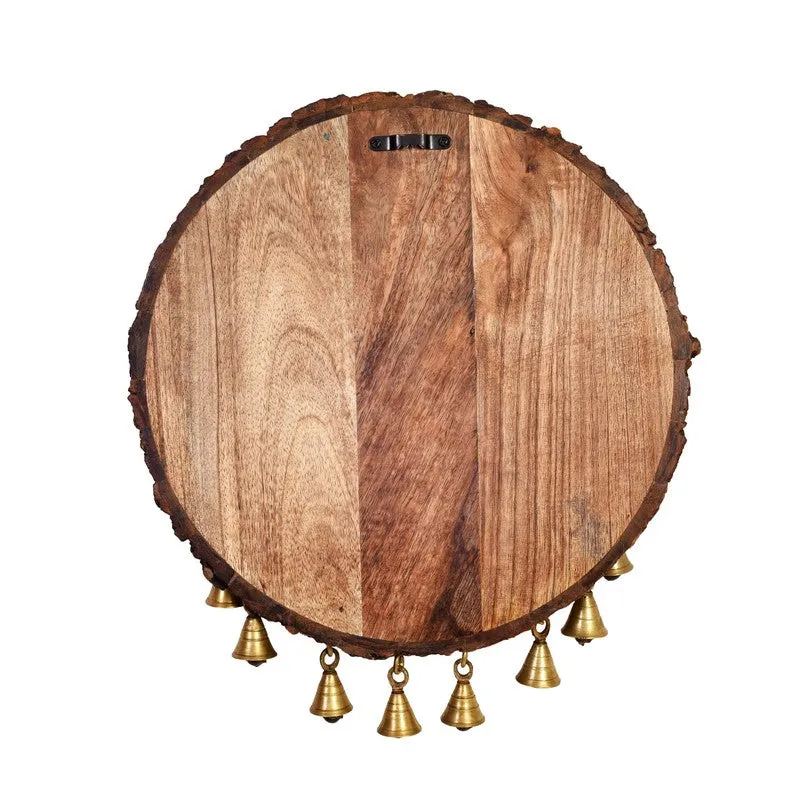 Ganesh Ji Round Mango Wood Wall Accent media 6