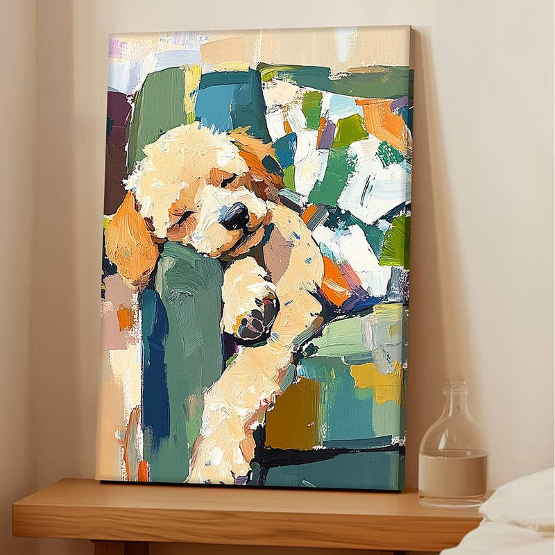 Napping Puppy Canvas Wall Art media 4