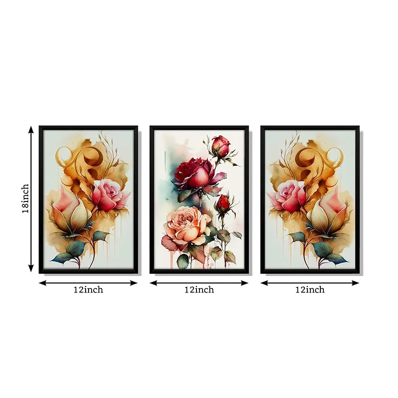 Velvet Ruzha Wall Art With Frame - Set Of Three media 7