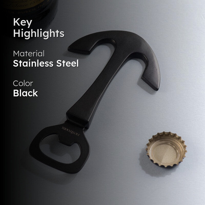 Anchor & Twist Stainless Steel Bottle Opener - Black media 2