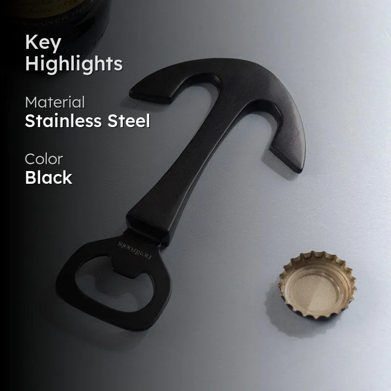 Anchor & Twist Stainless Steel Bottle Opener - Black media 2