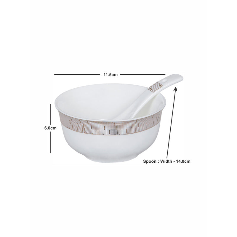 Calypo Serving Bowl With Spoon (280 ML) - Twelve Piece Set media 5