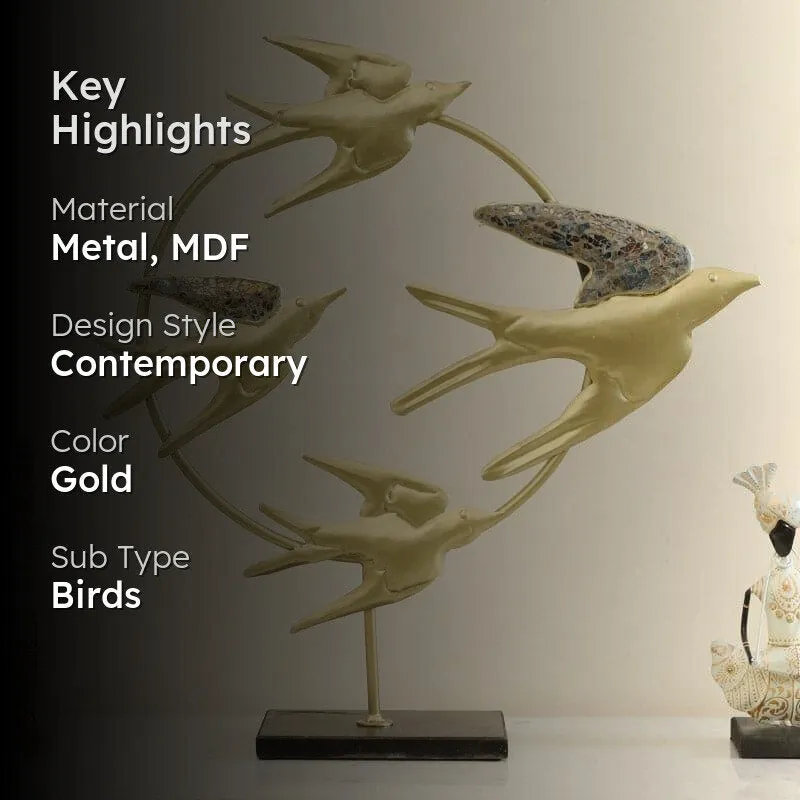 Free Flight Metal Bird Showpiece media 2