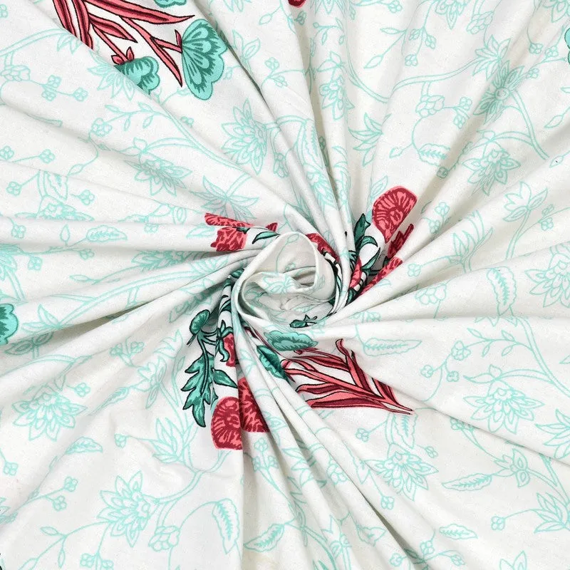 Desiis Cotton Bedsheet (Pink,Green) - 240 TC media 5