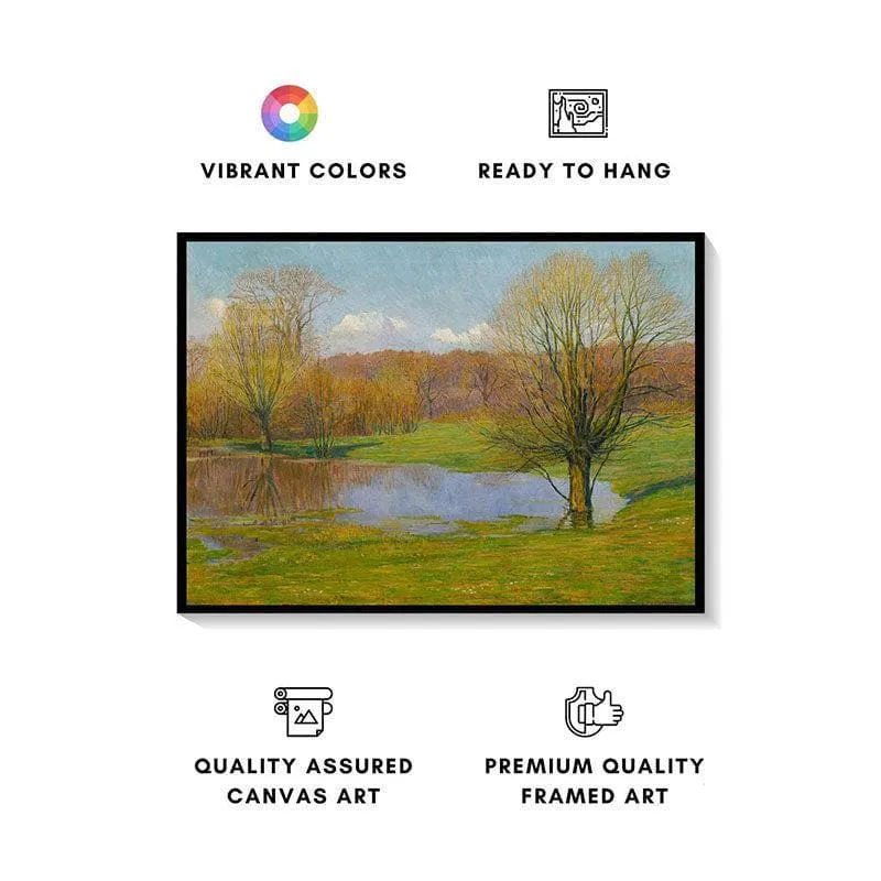 The Autumn Canvas Wall Painting - Black Frame media 4