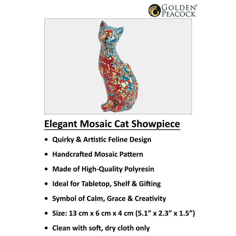 Mosaic Kitten Polyresin Showpiece - Multicolor media 8