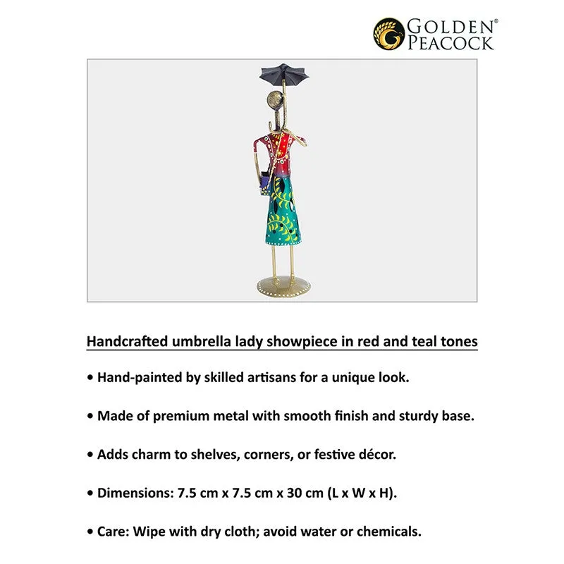Elegant Lady Iron Showpiece - Red,Green media 4