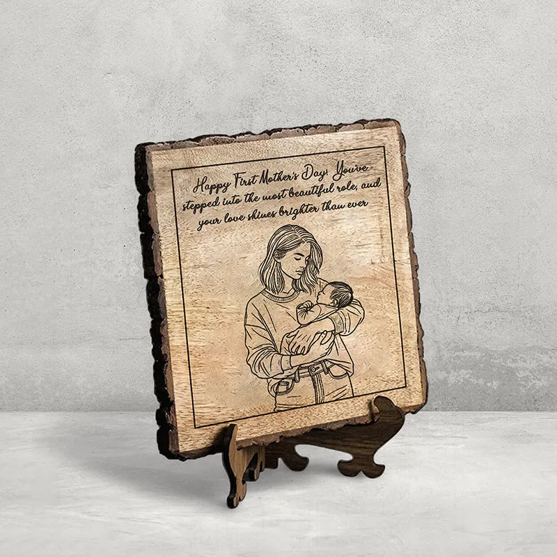 Most Beautiful Role Wood Showpiece - Square media 3