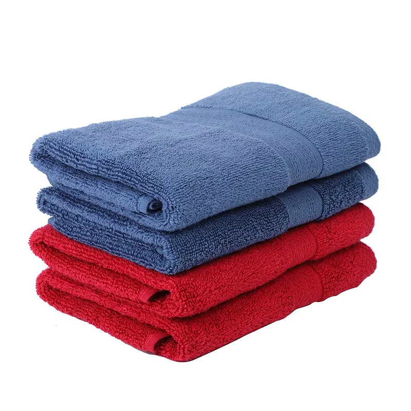 Nuage Cotton Hand & Face Towel (Red & Blue) - Set Of Four media 4