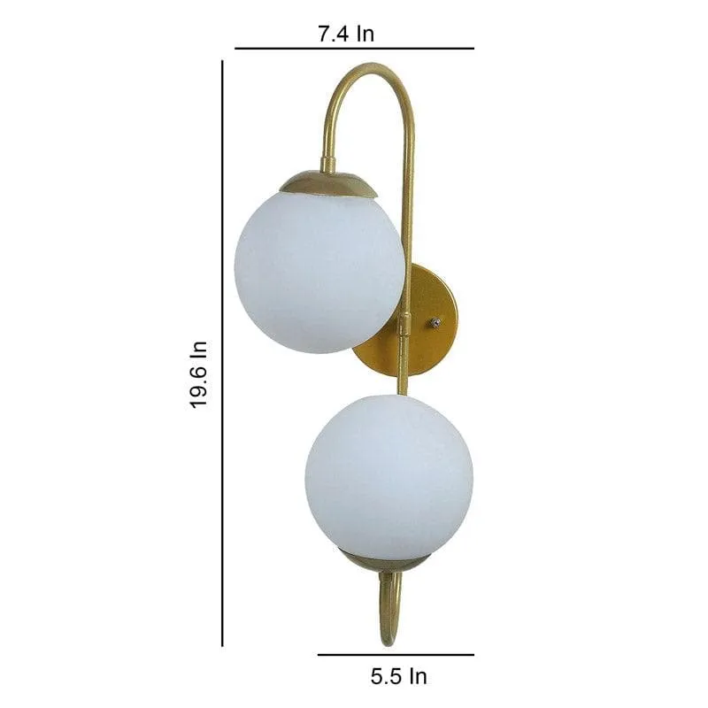 Double Dolly Moon LED Glass & Metal Wall Lamp media 5